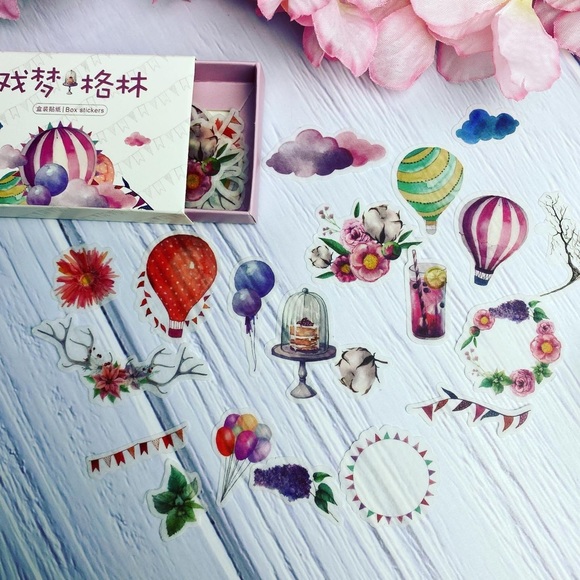 Other - Make A Wish, Flowers, Banners & Balloons, Spring Celebration, 40 Deco Stickers